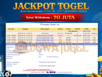 DWT JP TOGEL 1 SIANG